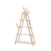 STANDREGAL Karilynn 90x34x169 aus MDF+Massivholz in der Farbe Weiß - Weiß, Holzwerkstoff (90/169/34cm) - 58aufmkessel