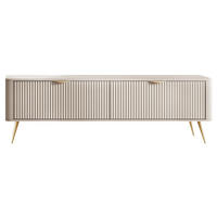 TV-ELEMENT Lante 2D - Beige/Goldfarben, Holzwerkstoff/Metall (164/52/38cm) - MIRJAN24