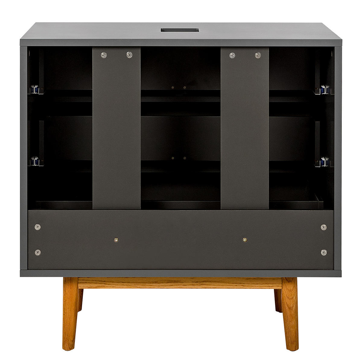 WASCHTISCH - MDF / Massivholz - Grau, Holz/Holzwerkstoff (80/80/48cm) - home24
