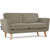 SOFA TAGIO mit Armlehnen, Beige - Beige/Braun, Buchenholz/Textil (153/80/84cm) - KONSIMO®