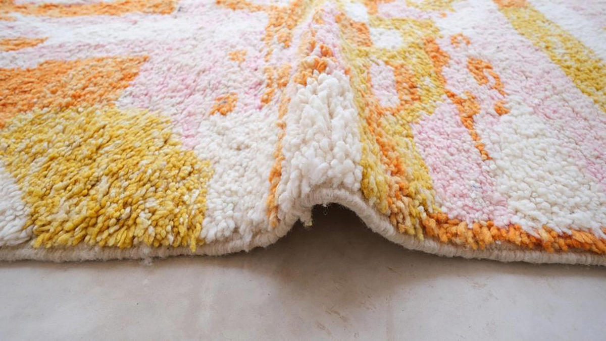 BERBERTEPPICH aus Marokko aus reiner Wolle 250x 350 cm - Orange, Naturmaterialien (250/350cm) - AFK Living