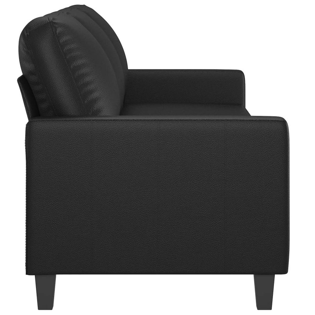 3-SITZER-SOFA Dessau - Schwarz, Leder (198/77/80cm) - Nettlife