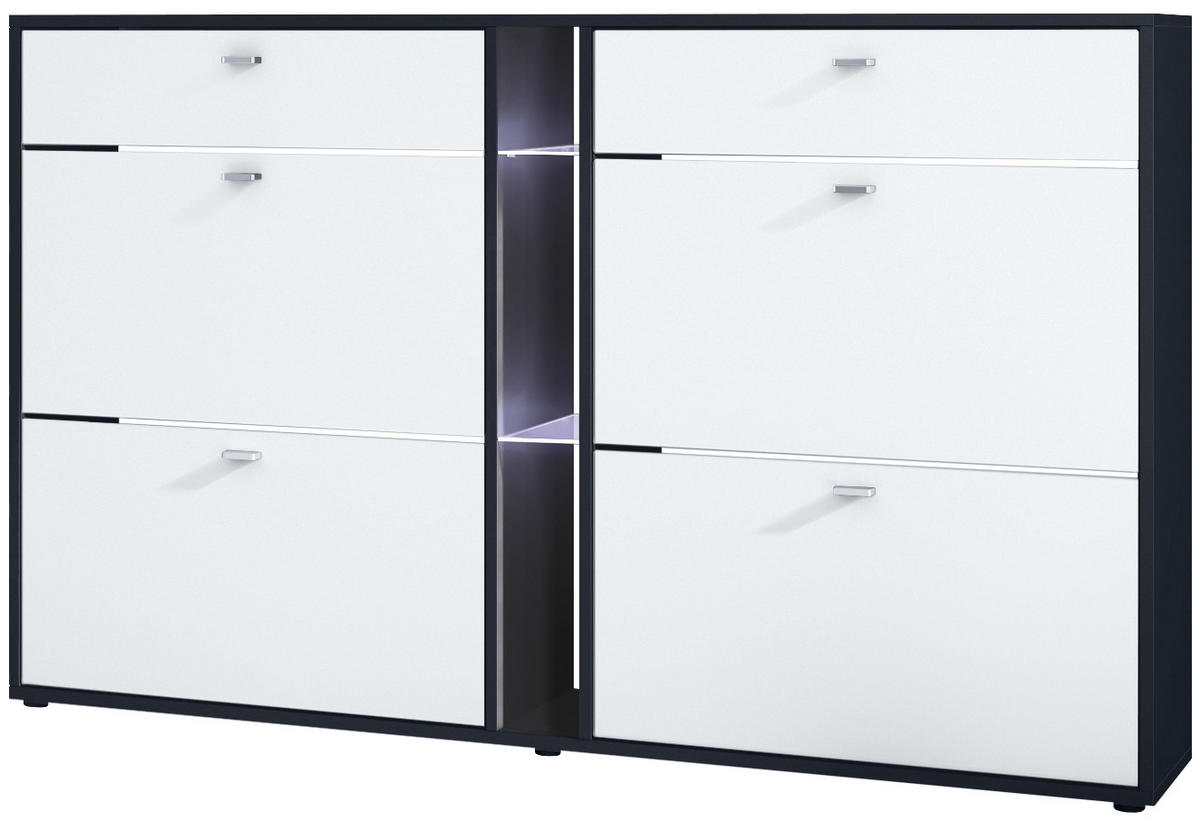 SCHUHSCHRANK Today Fronten in Weiß matt - Weiß, Holzwerkstoff (155.5/95/28cm) - Vladon