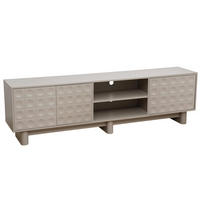 TV-SCHRANK, Beigefarbe - Beige, Holz (40/58/200cm) - Oviala