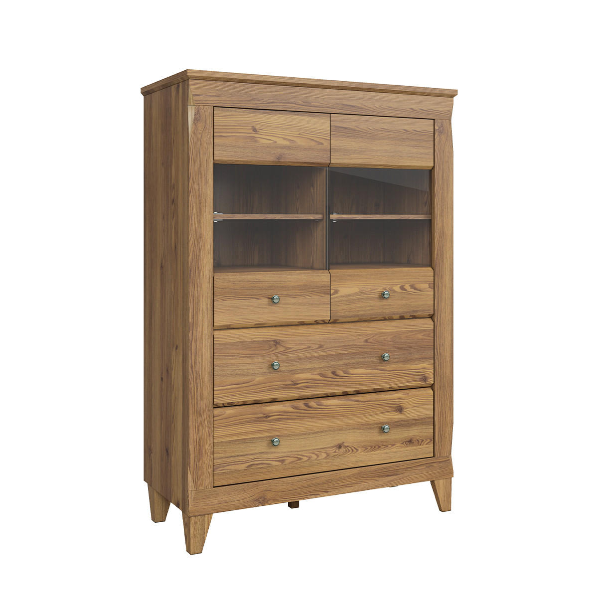 VITRÍNA Raya Dřevo - hnědá, kompozitní dřevo (102/150/47cm) - Petits-meubles