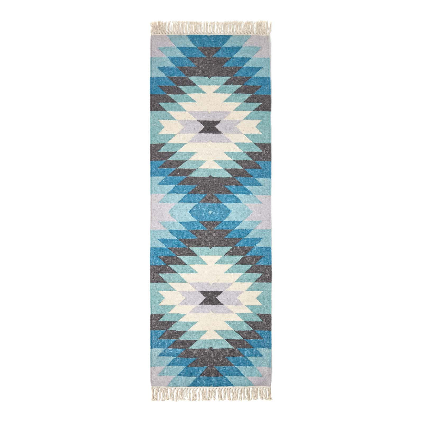 KELIM-TEPPICHLÄUFER Helsinki handgewebt 66/200 cm - Multicolor, Textil (66/200cm) - Homescapes