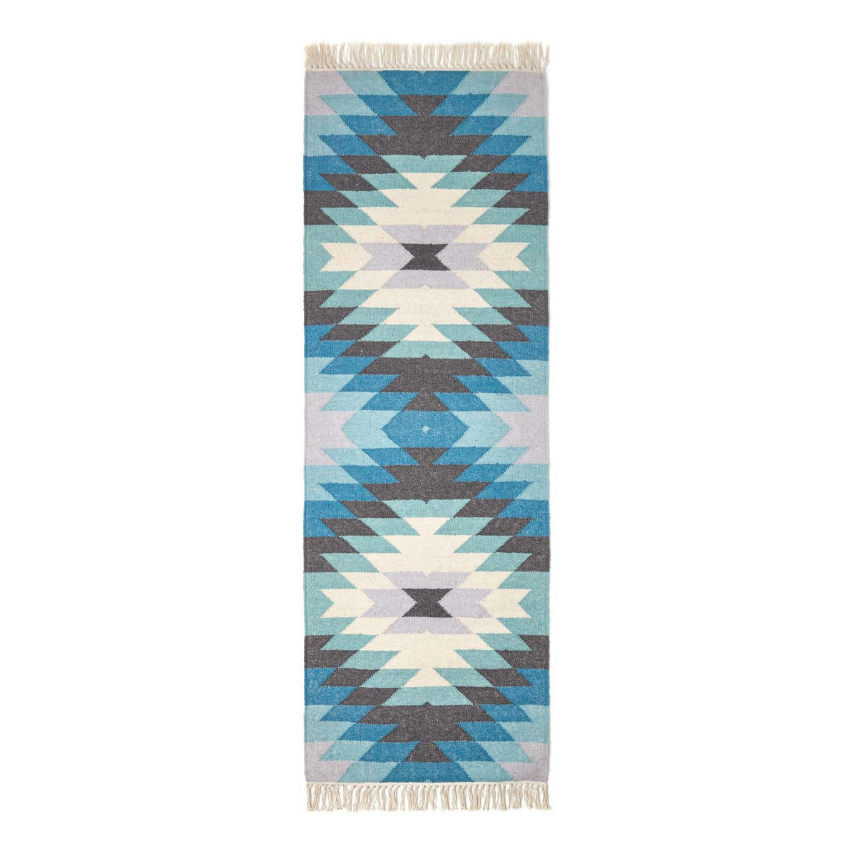 KELIM-TEPPICHLÄUFER Helsinki handgewebt 66/200 cm - Multicolor, Textil (66/200cm) - Homescapes