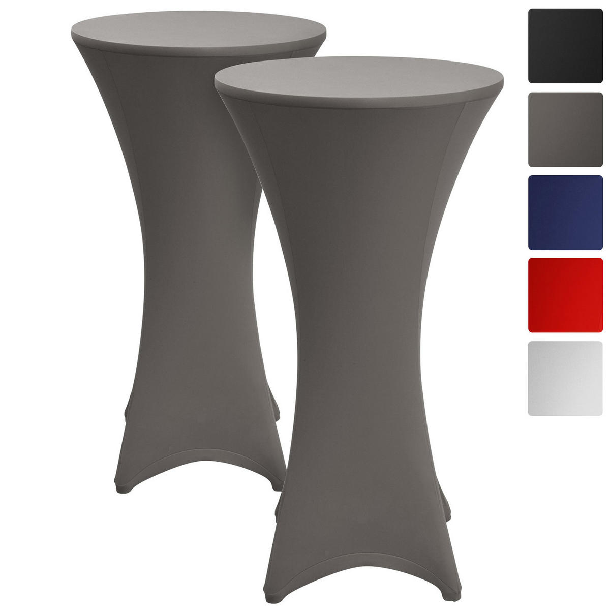 STEHTISCHHUSSE Stella Ø 80 cm Anthrazit (2tlg) - Anthrazit, Textil (80/120cm)