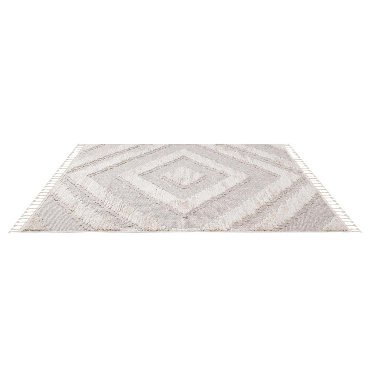 KURZFLOR-TEPPICH Valencia 813 Creme/ Graublau 200x290 cm - Creme, Textil (200/290cm) - carpet city