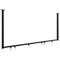 KLEIDERSTÄNDER 150x38x120-schwarz-Metall - Schwarz, Metall (120/60/7cm) - CLP