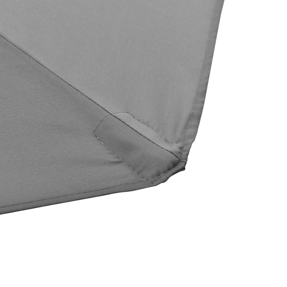 HALB-SONNENSCHIRM Eger - Grau, Textil/Metall (300/150cm) - casa.pro