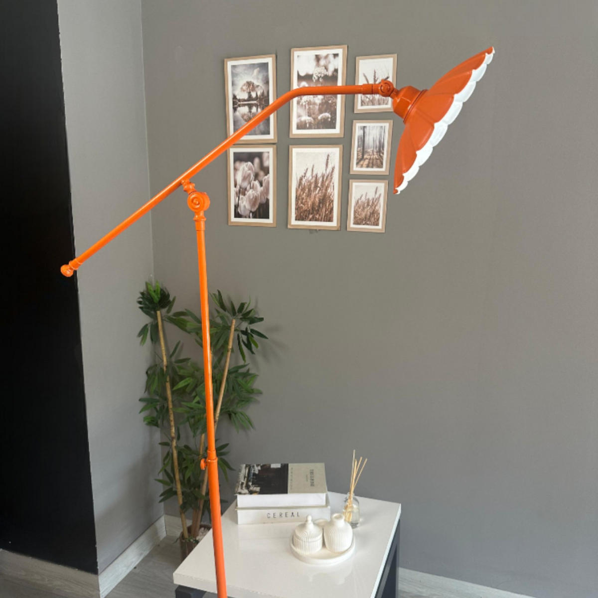 STEHLAMPE Fxelor 170 Cm - Orange, Metall (30/30/170cm) - Bamyum