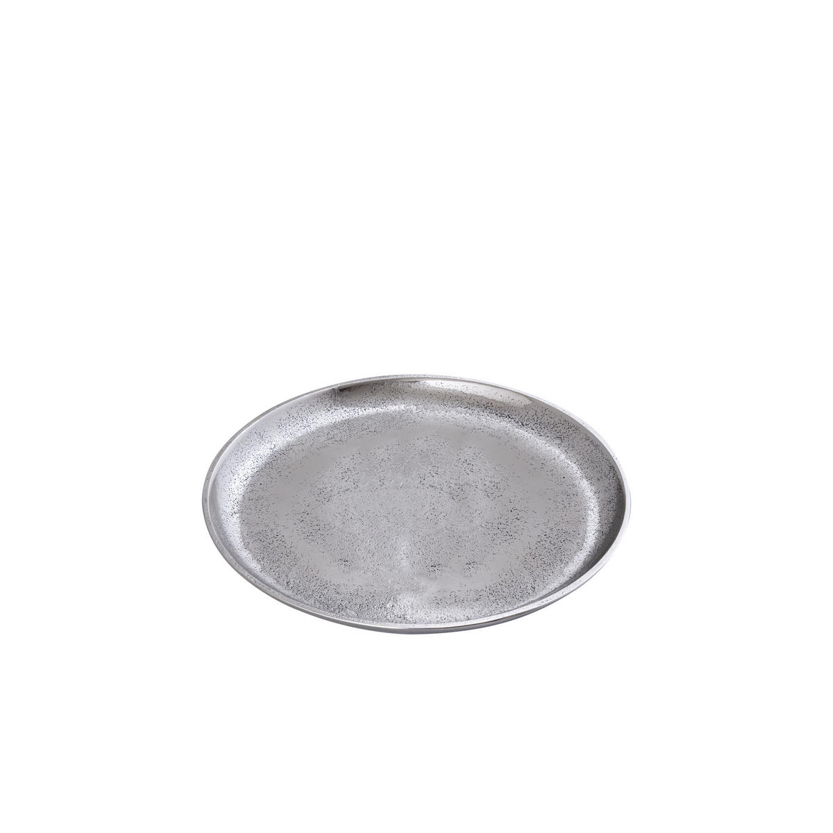 SCHALE Afta Silber 30/30/2.5cm - Silberfarben, Metall (2.5cm) - PTMD Collection