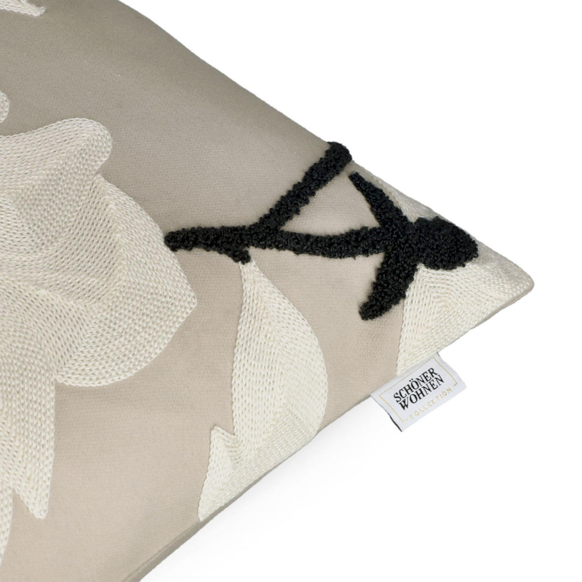 ZIERKISSENHÜLLE FLEUR - Beige, Textil (45/45cm) - Schöner Wohnen