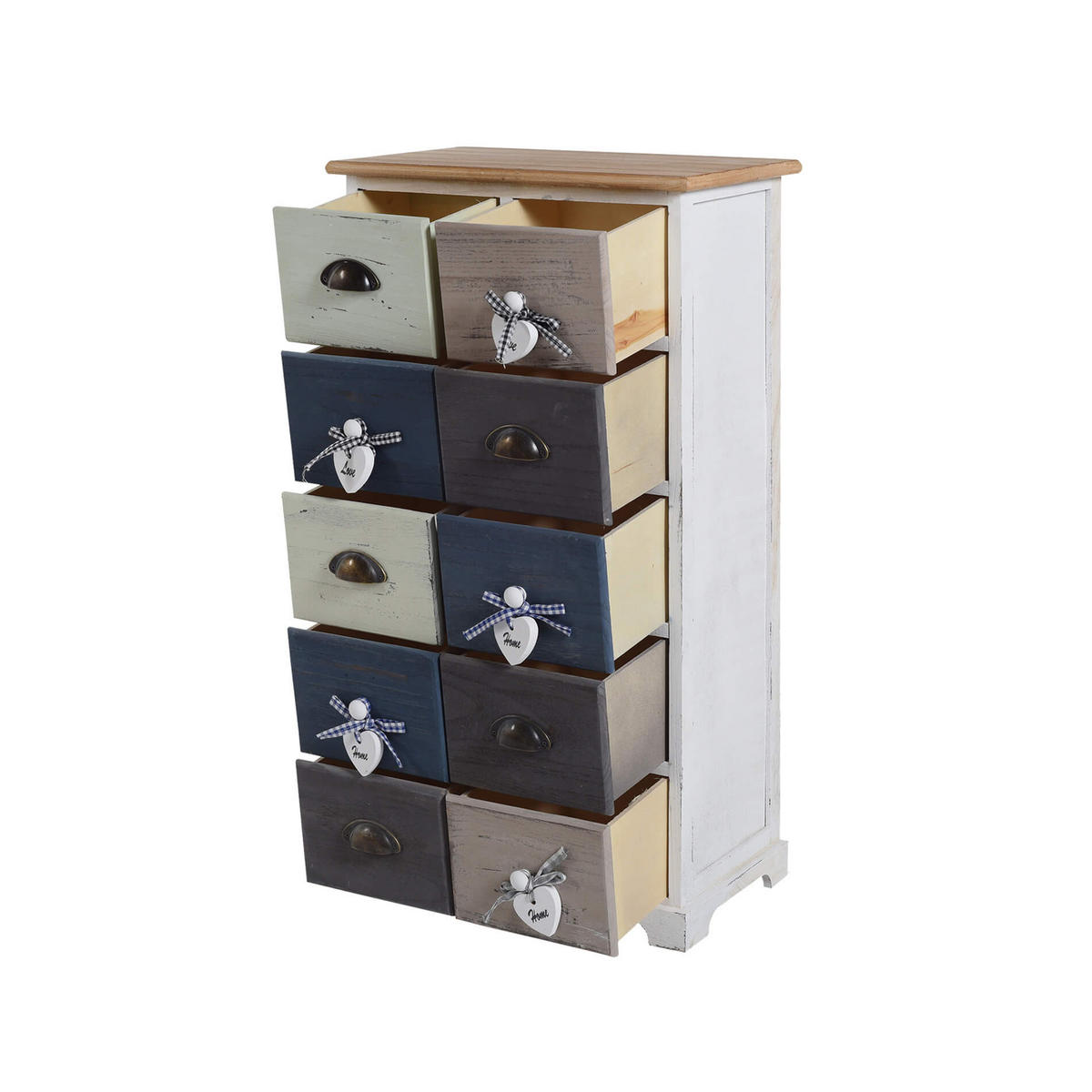 KOMMODE Mehrfarbig 30/48/88 cm - Multicolor, Holz (30/88/48cm) - Mobili Rebecca