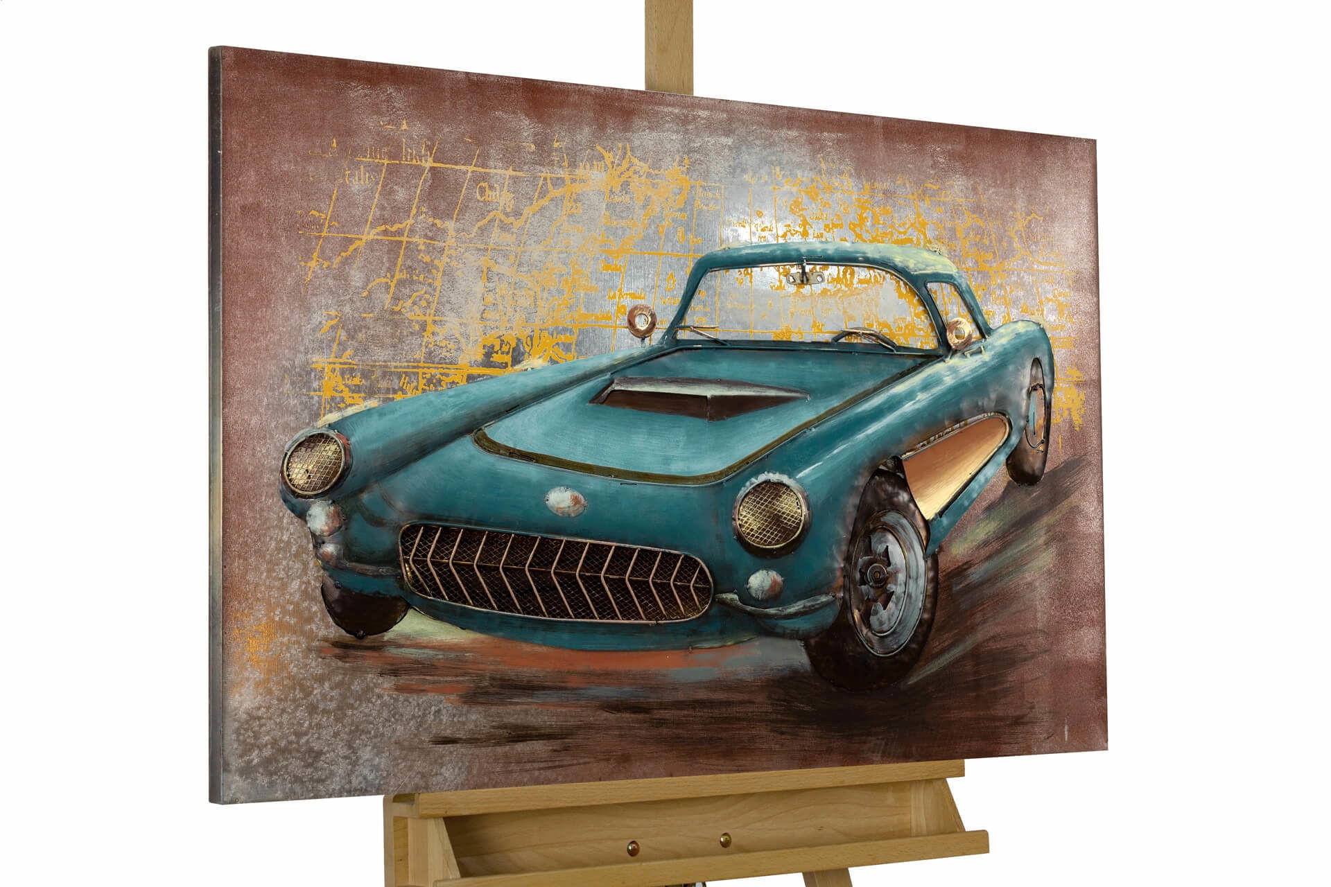 KUNSTLOFT KOVOVÝ OBRAZ VINTAGE SEN, 90/60 CM