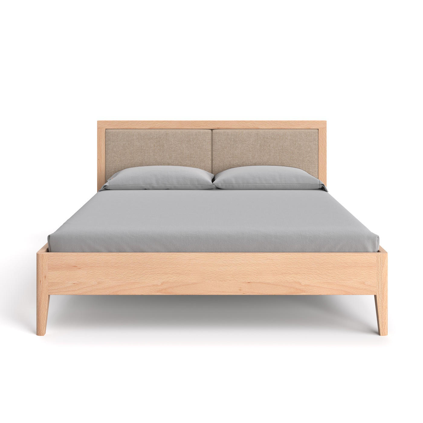 MASSIVHOLZBETT Silva aus Buche 200x220 cm, Storm 06 - Beige/Buchefarben, Holz (200/220cm) - Danzz