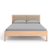 MASSIVHOLZBETT Silva aus Buche 200x220 cm, Storm 06 - Beige/Buchefarben, Holz (200/220cm) - Danzz