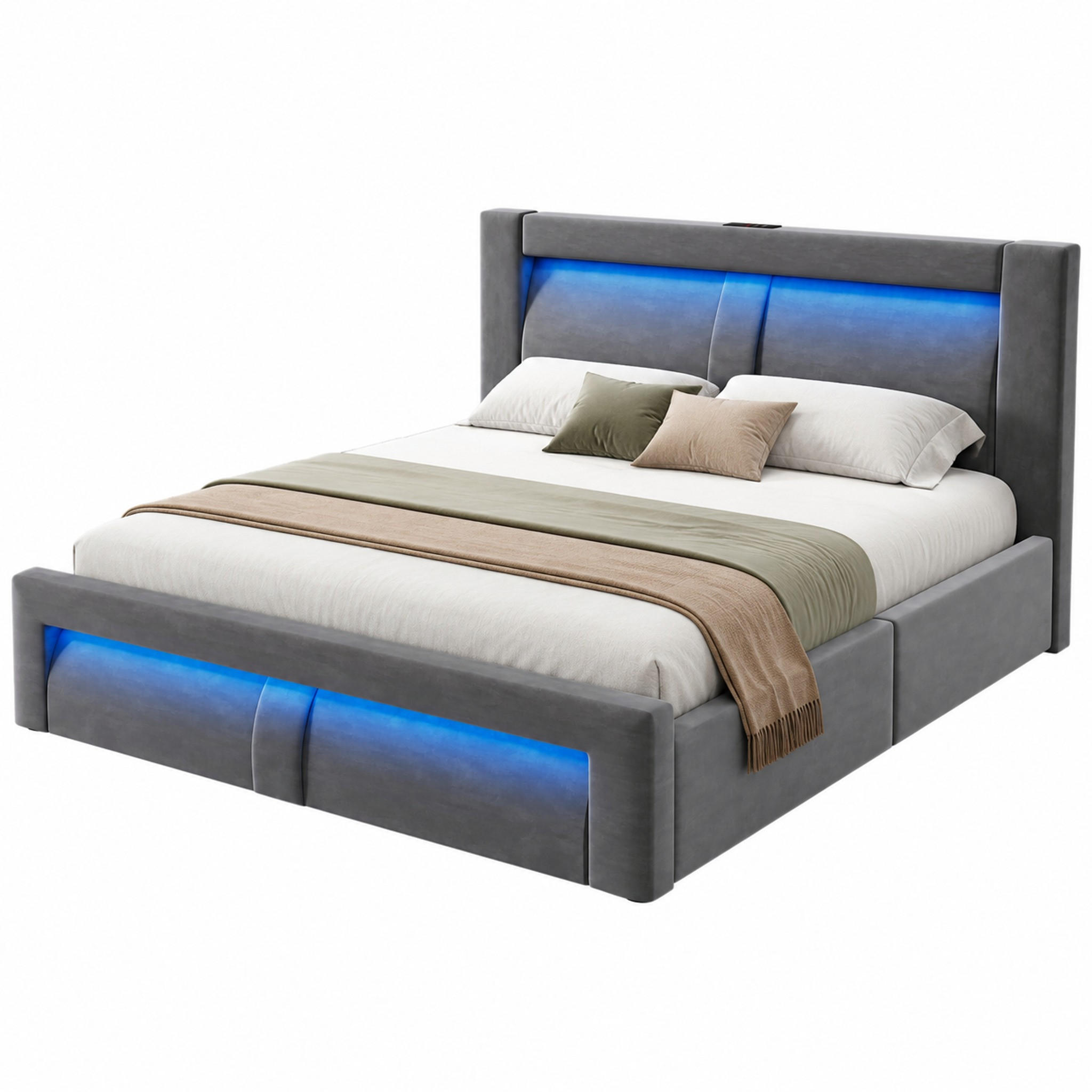 Beauniv Bett Grau 140x200 cm