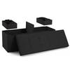 SITZBANK 110/38/38 cm + 2 extra Boxen, Schwarz - Schwarz, Kunststoff (38/38/110cm) - Blumtal