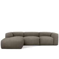 ECKSOFA LINKS BUFFO, kühles Braun - Braun, Holz/Holzwerkstoff (285/176cm) - KONSIMO®