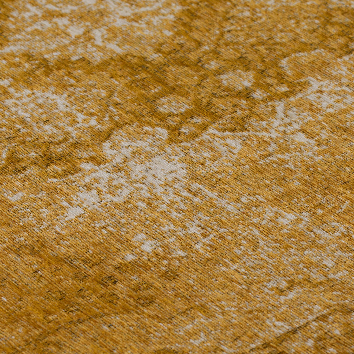 TEPPICH Vintage-Traditionell-Stil COQUET TARA, Senfgelb 200x290 cm - Currygelb, Textil (200/290cm) - KADIMA DESIGN