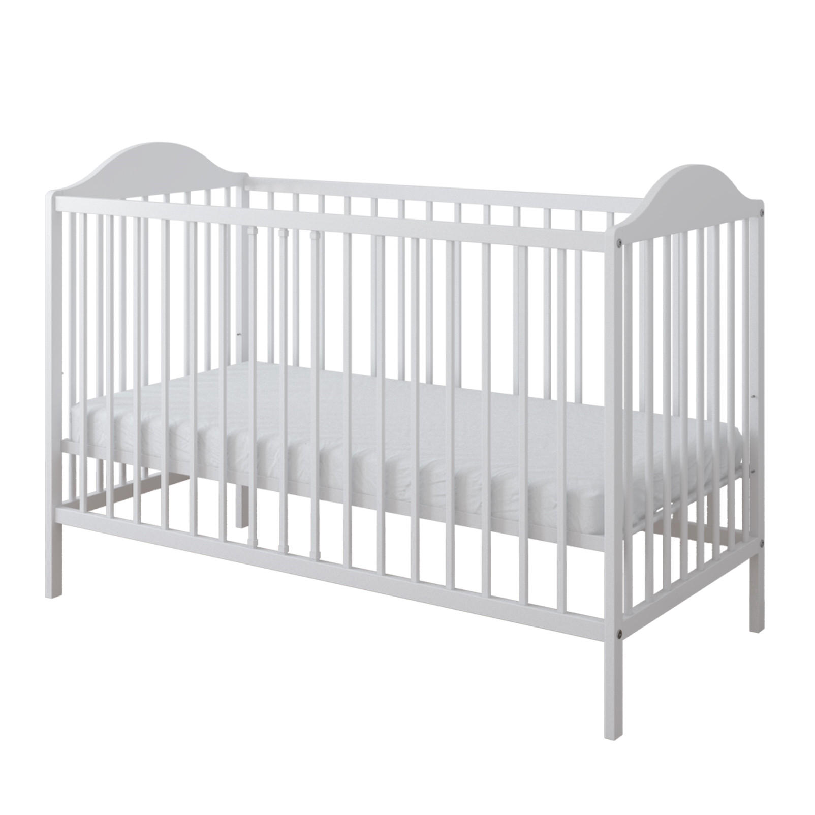 BABYBETT 60x120 cm in weiß - Weiß, Holzwerkstoff (60/120cm) - Kids Collective