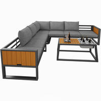 MODULARES OUTDOOR-SOFA-SET Grau/Beige - Grau, Metall - ComfortXL