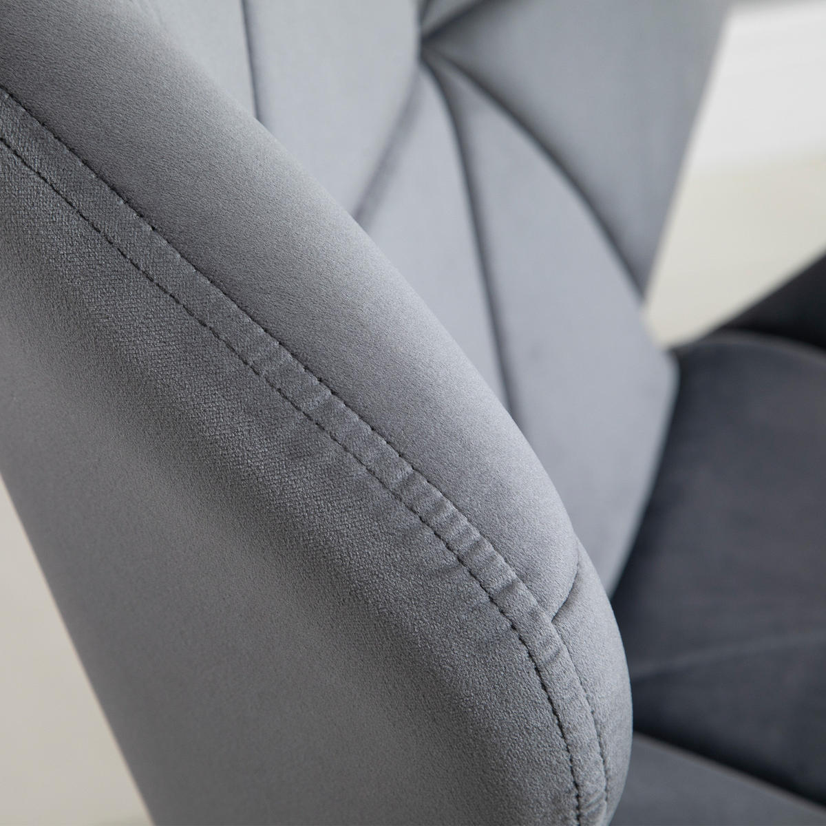 BARHOCKER 2er Set, Gepolstert mit Metallgestell, Samtoptik Grau - Schwarz/Grau, Textil/Metall (57/117/58cm) - HOMCOM