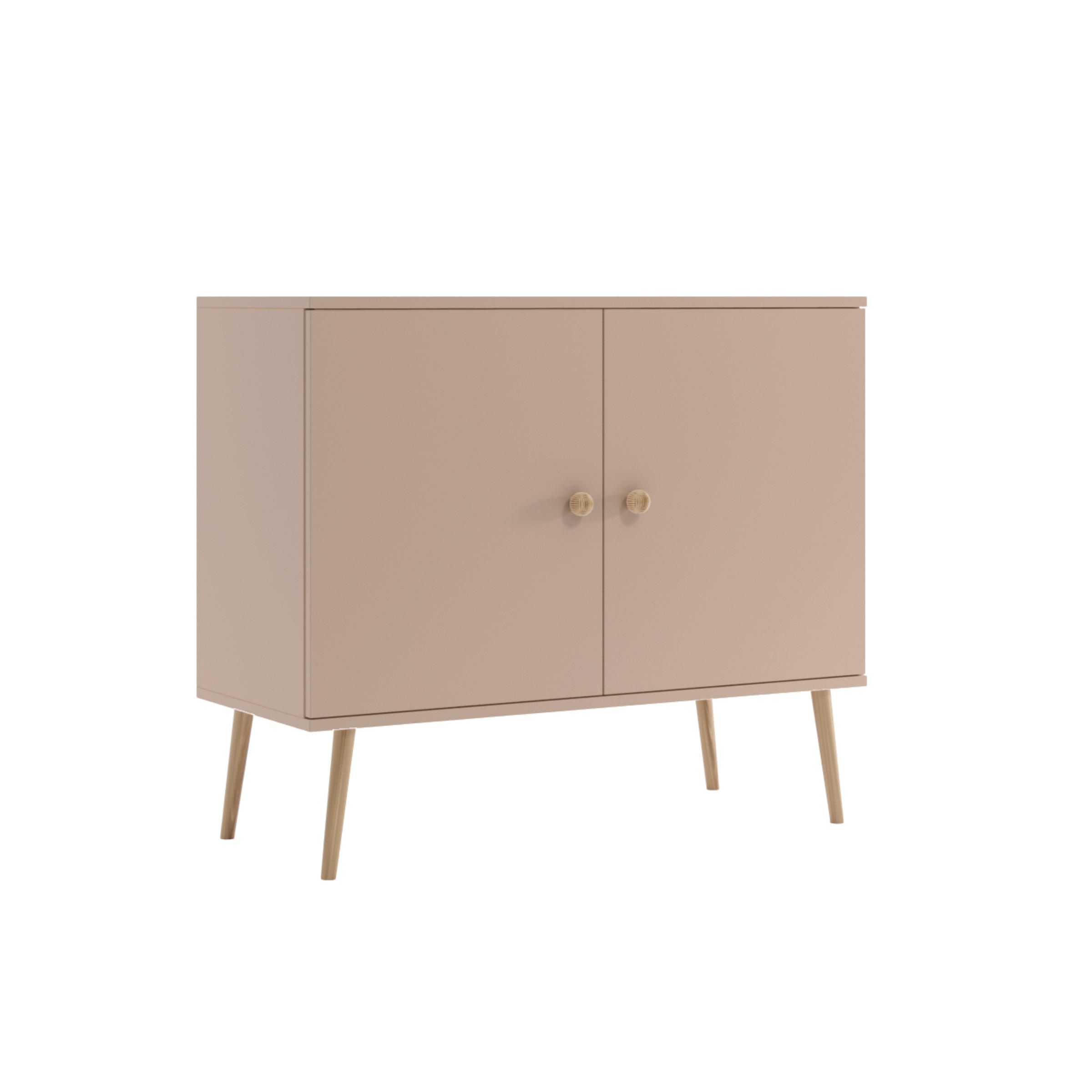 KOMMODE NATURA, 100 cm, Beige Macchiato, 2-türig - Beige, Holz (100/85/42cm) - Excellent Home
