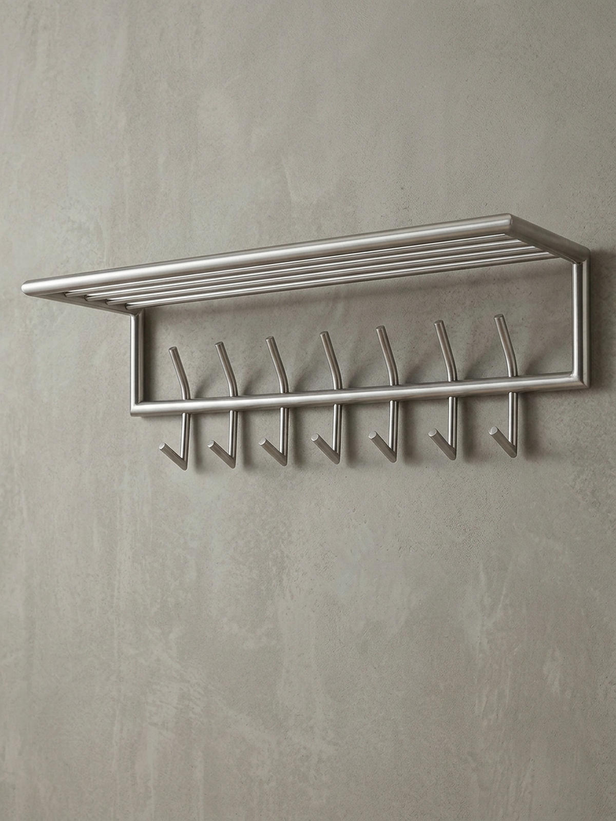 WANDGARDEROBE Metall Silber Modern mit Aufbewahrungsmöglichkeiten - Silberfarben, Metall (75/29/30cm) - KADIMA DESIGN