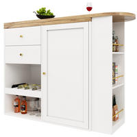 BARTISCH 105/39/102 cm Weiß drehbar aus MDF mit 4 Schubladen - Weiß, Holzwerkstoff (204/39/104cm) - OKWISH