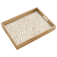 SERVÍROVACÍ PODNOS Zebra - vzor - béžová 40x30 cm - béžová, dřevo (40/5/30cm)
