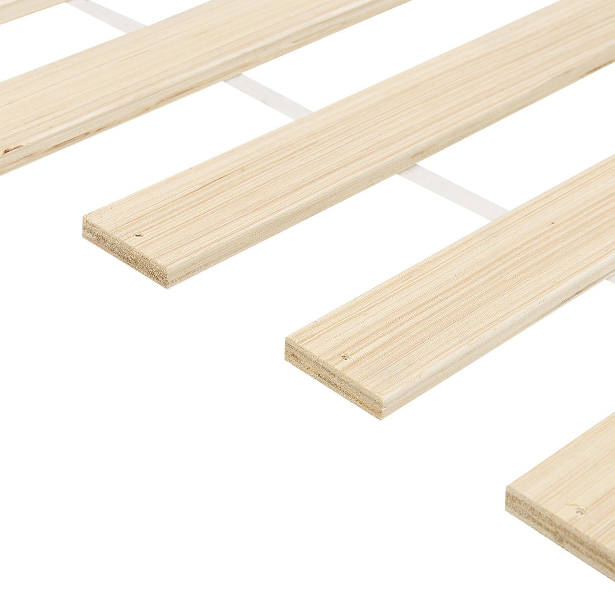 BETT mit Lattenrost 140x200 cm Heller Holzfarbton Olendon - Hellbraun, Holz (140/200cm) - Beliani