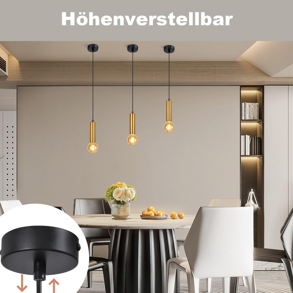 KRONLEUCHTER Hellebrandar 8.0/8.0/139.69 cm - Schwarz, Metall (139.69/8/8cm) - ZMH