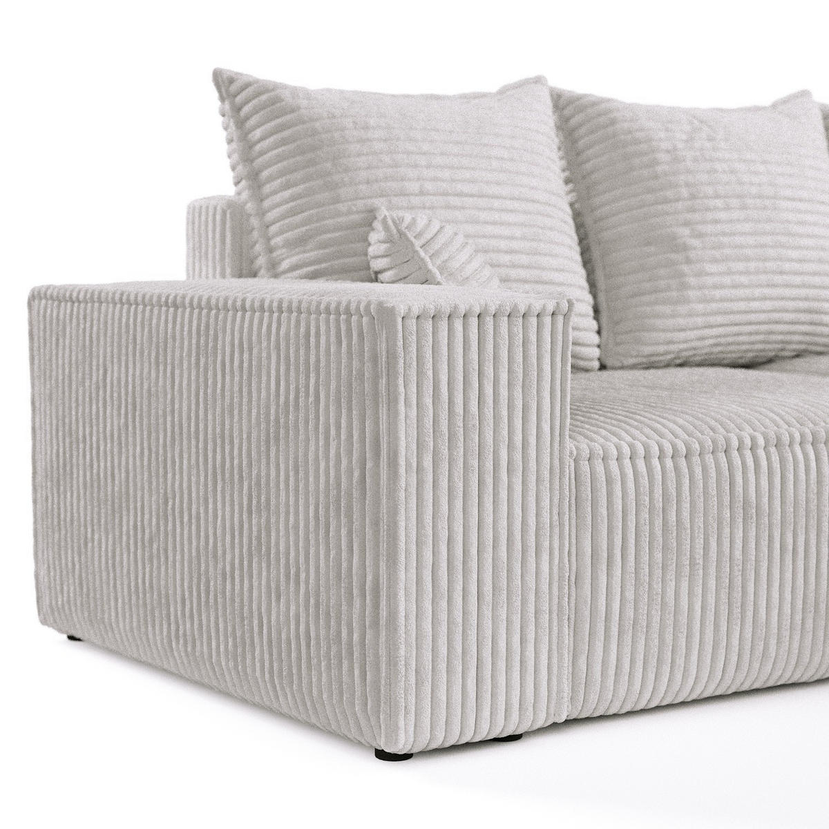 ROHOVÁ SEDAČKA SENSO, textil, Šedá - šedá/černá, dřevo/kompozitní dřevo (255/148cm) - AltaBeds