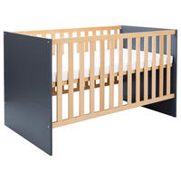 BABYBETT Alessio 70 x 140 cm Anthrazit - Anthrazit/Eiche Artisan, Holz/Holzwerkstoff (70/140cm) - arthur berndt