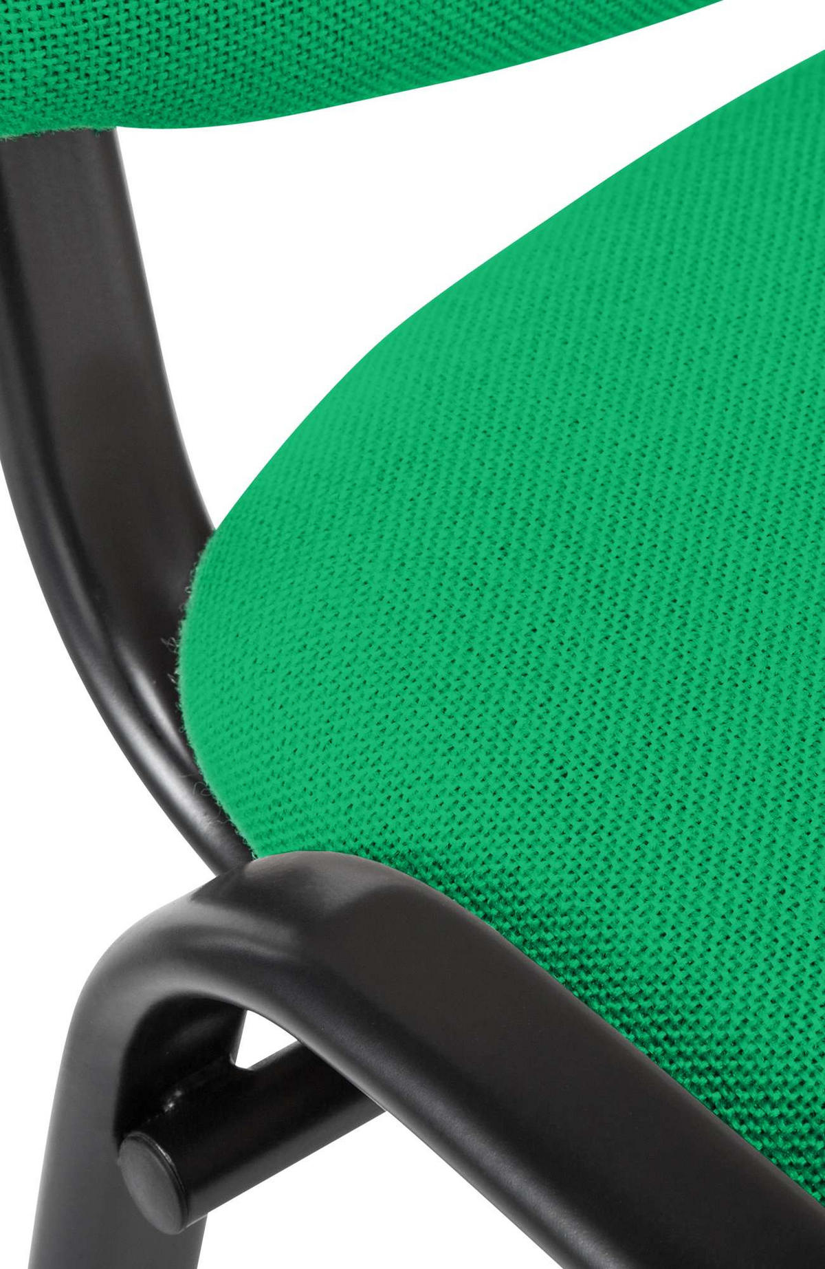 BESUCHERSTUHL Stoff grün - Grün, Textil/Metall (53/83/53cm) - CLP