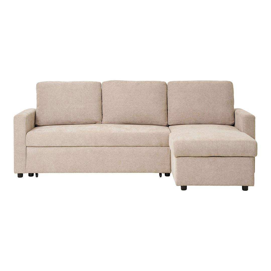 SCHLAFSOFA, Belfast, Sandfarben, Polyester, 150 x 218 x 87 cm - Sandfarben, Textil (150/87/218cm) - ebuy24