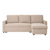 SCHLAFSOFA, Belfast, Sandfarben, Polyester, 150 x 218 x 87 cm - Sandfarben, Textil (150/87/218cm) - ebuy24