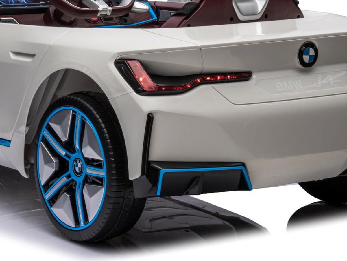 KINDER ELEKTROAUTO BMW i4 weiß - Weiß, Kunststoff (115/67/54cm) - TPFLiving