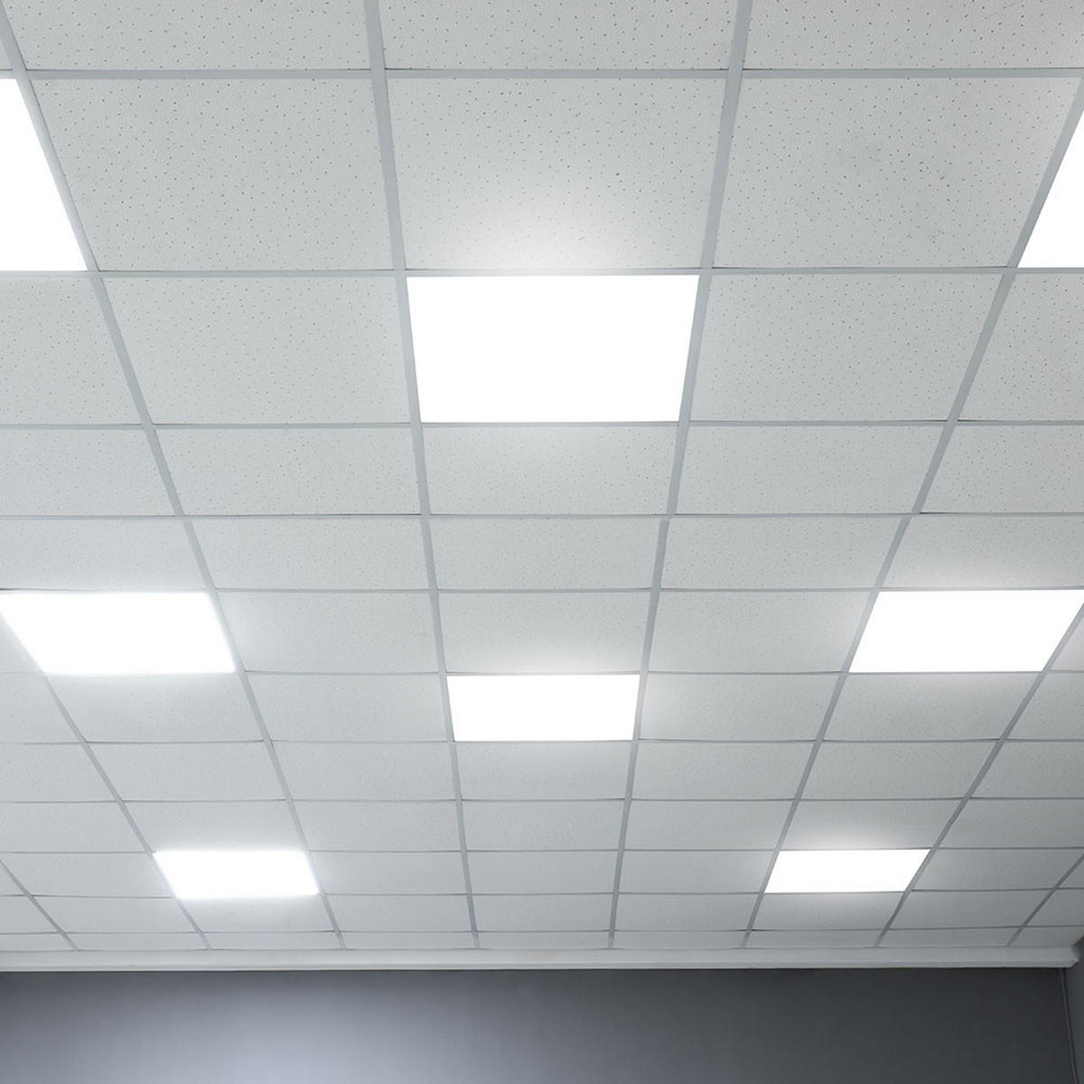 LED DECKENLEUCHTE Weiß Kunststoff eckig - Weiß, Metall (62/62/3.4cm)