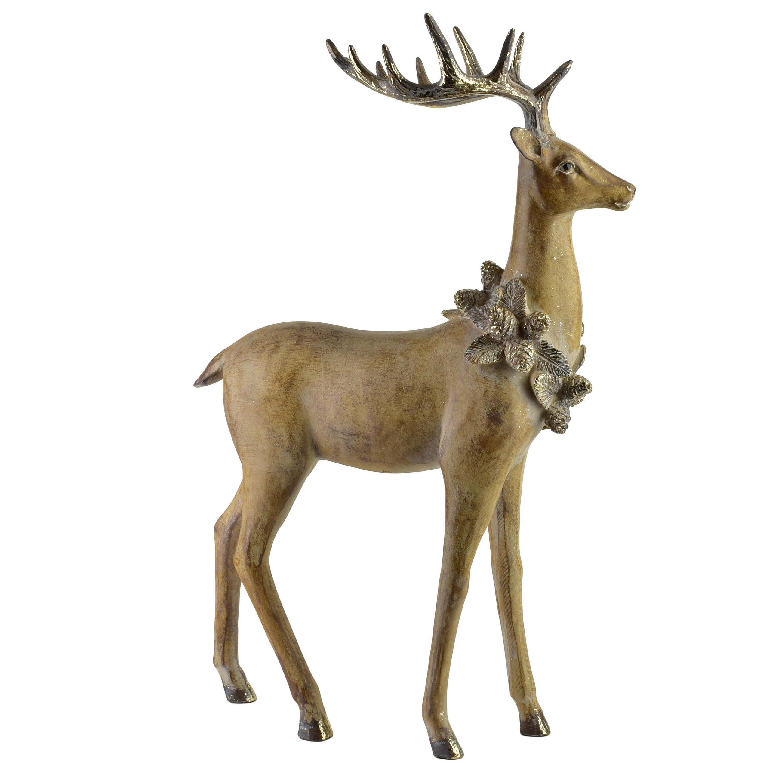 DEKOFIGUR Santa Lila Braun 32x15,5x50,5 cm Kunststoff - Braun, Kunststoff (15.5/50.5/32cm) - Mondex