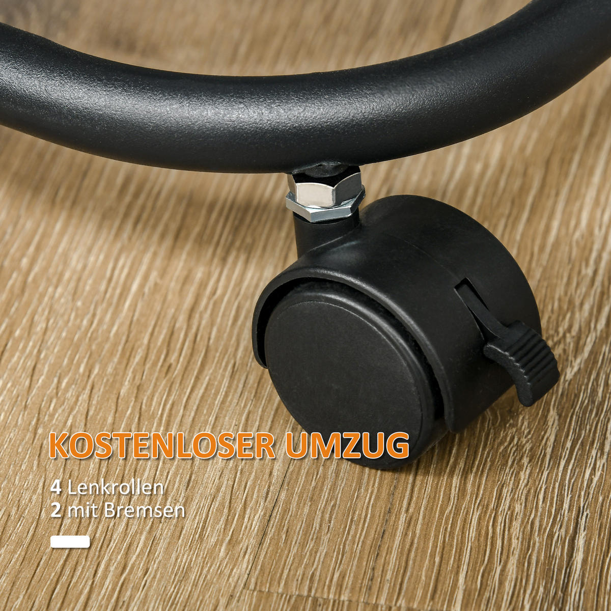 SERVIERWAGEN Stahl Schwarz - Schwarz, Metall (33/77/33cm) - HOMCOM