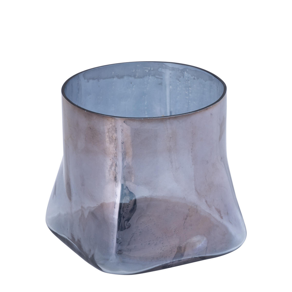 WINDLICHT Deklin Grau 15/15/15cm - Grau, Glas (15/15/15cm) - PTMD Collection