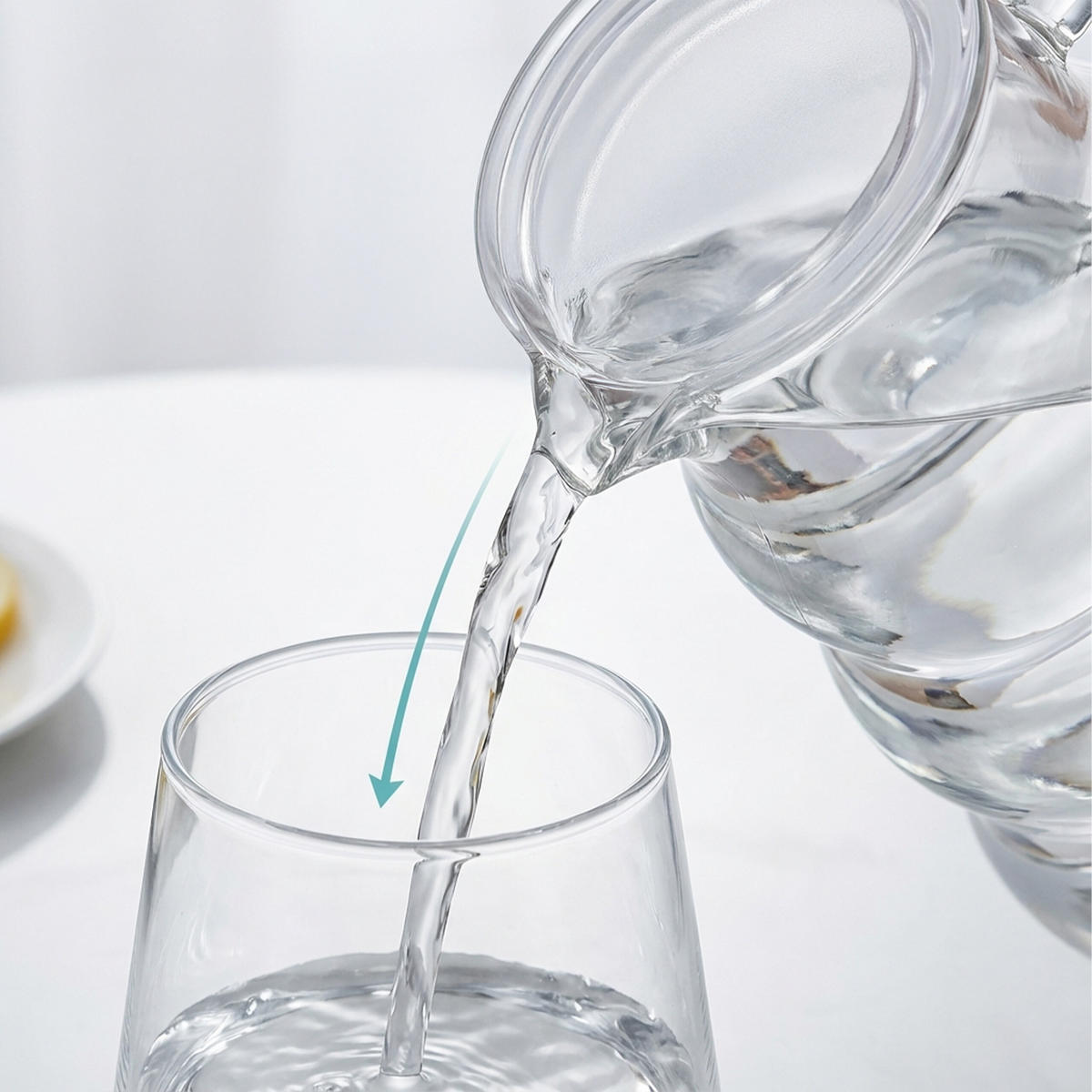 GLASKARAFFE - Transparent, Glas/Kunststoff (1.688L) - Relaxdays