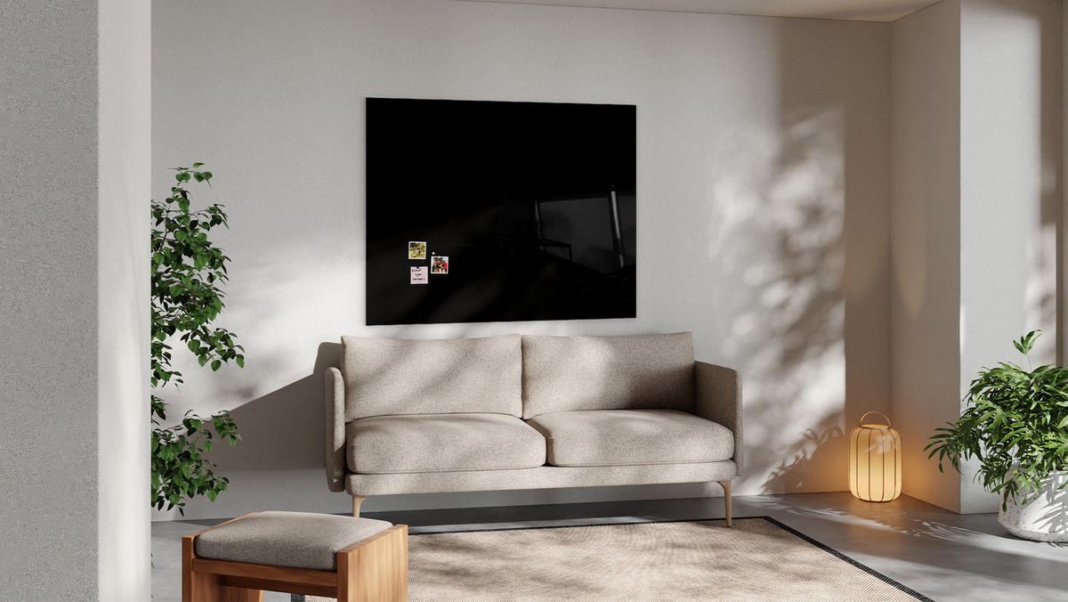 GLASBOARD - Schwarz 150x120cm - Schwarz, Glas (150/120/0.7cm) - ALLboards
