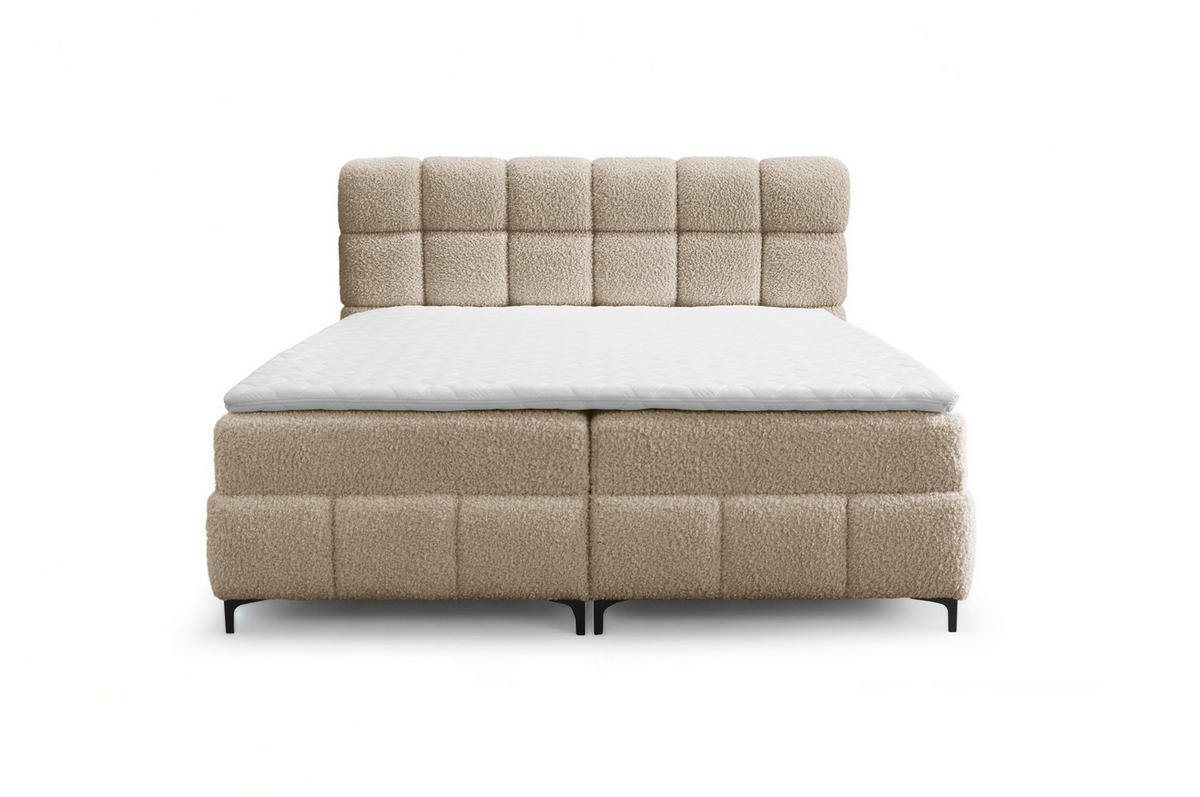 BOXBETT Sophie In Rolf - Beige, Holzwerkstoff/Textil (160/200cm) - Fun Möbel