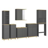 KOUPELNOVÝ NÁBYTEK Livia Antracit/dub - antracitová, kompozitní dřevo (60/60/30cm) - Vicco