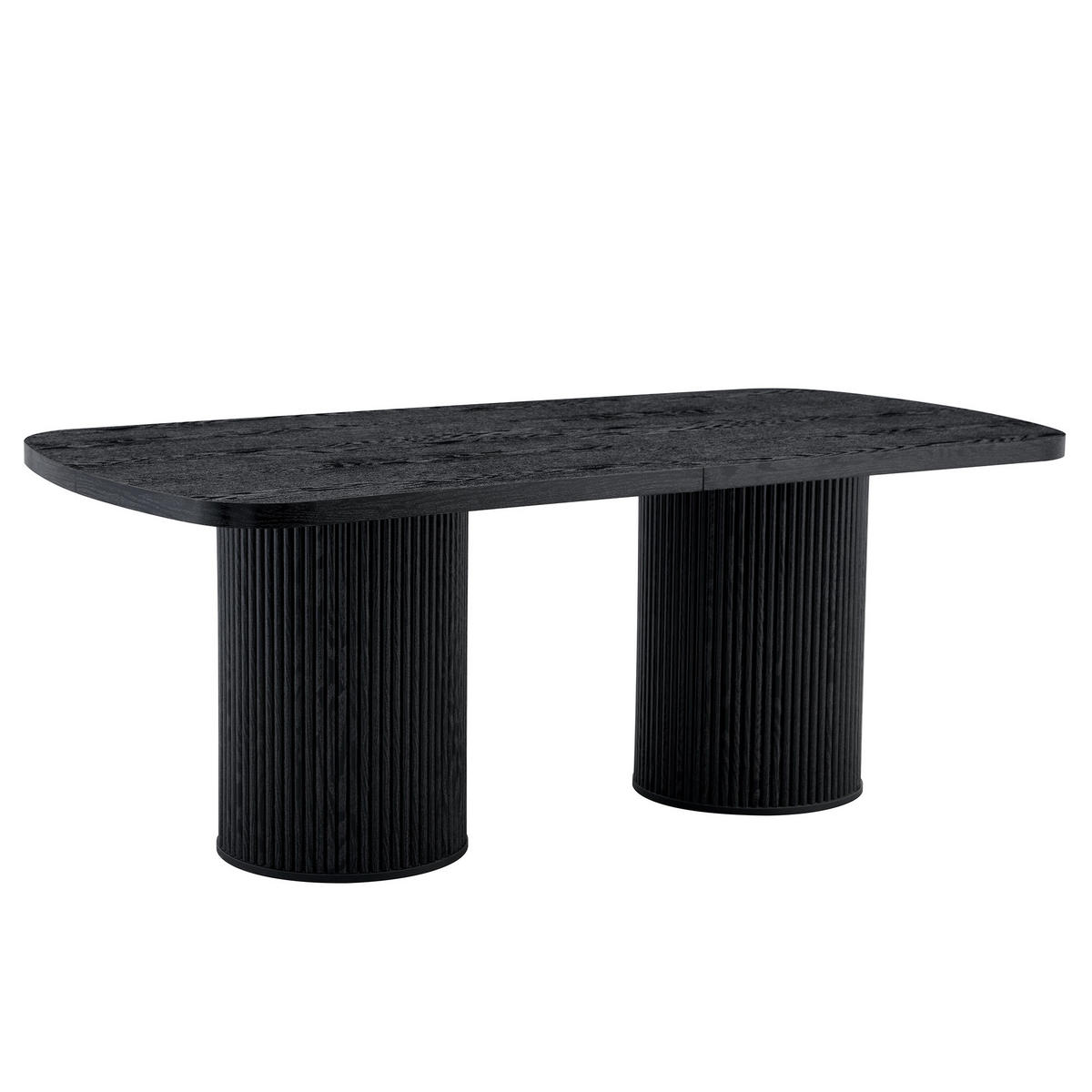 ESSTISCH Holzoptik Schwarz 180/90/76 cm - Schwarz, Holz (90/180/76cm) - PANGIVO